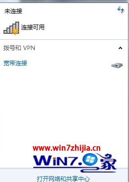 Win7网络和共享中心提示未连接连接可用怎么办